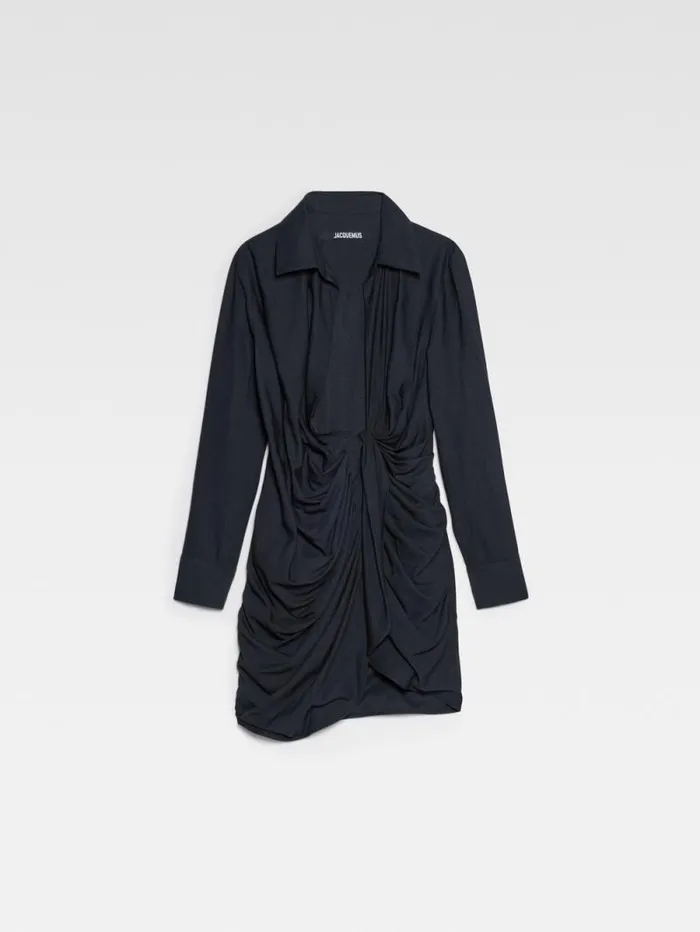 JACQUEMUS The Bahia Dress Dark Navy Women Dresses and Skirts JACQUEMUS The Bahia Dress Dark Navy Women Dresses and Skirts