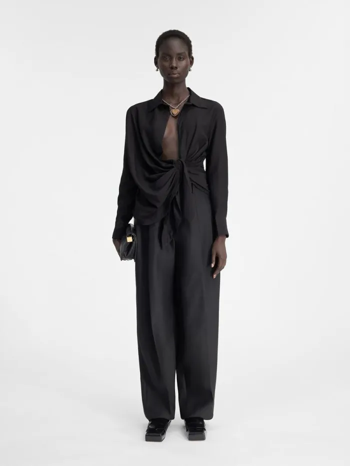 JACQUEMUS The Bahia Shirt Black Women Tops and Shirts