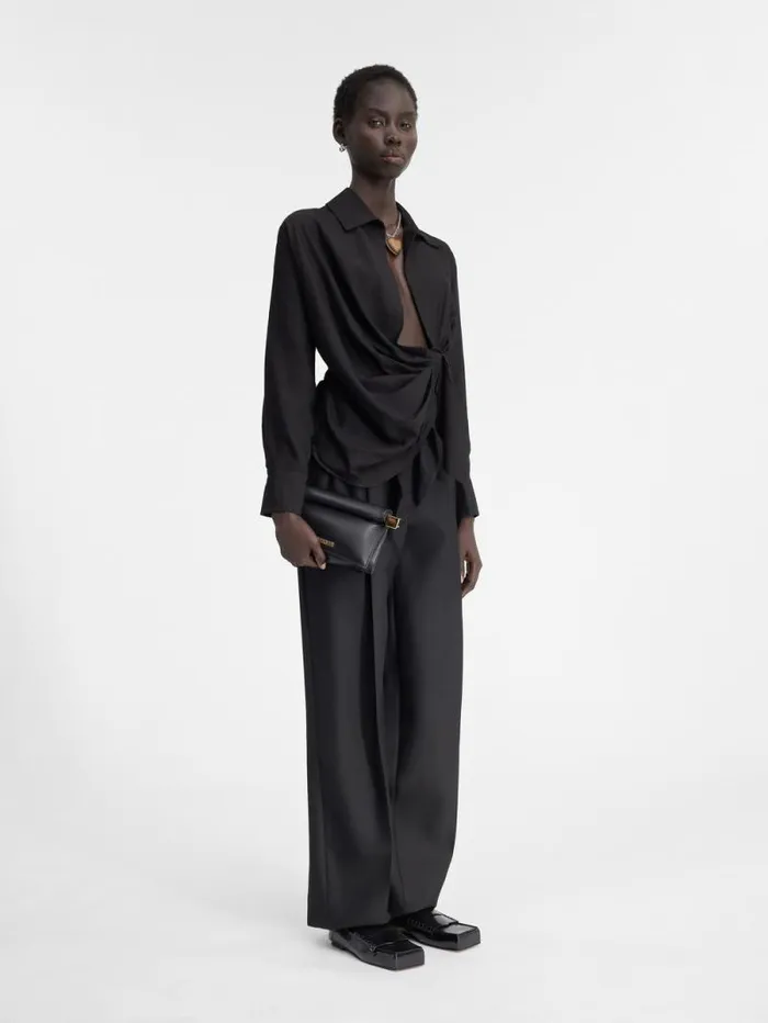 JACQUEMUS The Bahia Shirt Black Women Tops and Shirts JACQUEMUS The Bahia Shirt Black Women Tops and Shirts