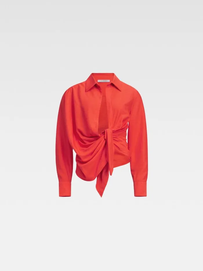 JACQUEMUS The Bahia Shirt Orange Women Tops and Shirts JACQUEMUS The Bahia Shirt Orange Women Tops and Shirts