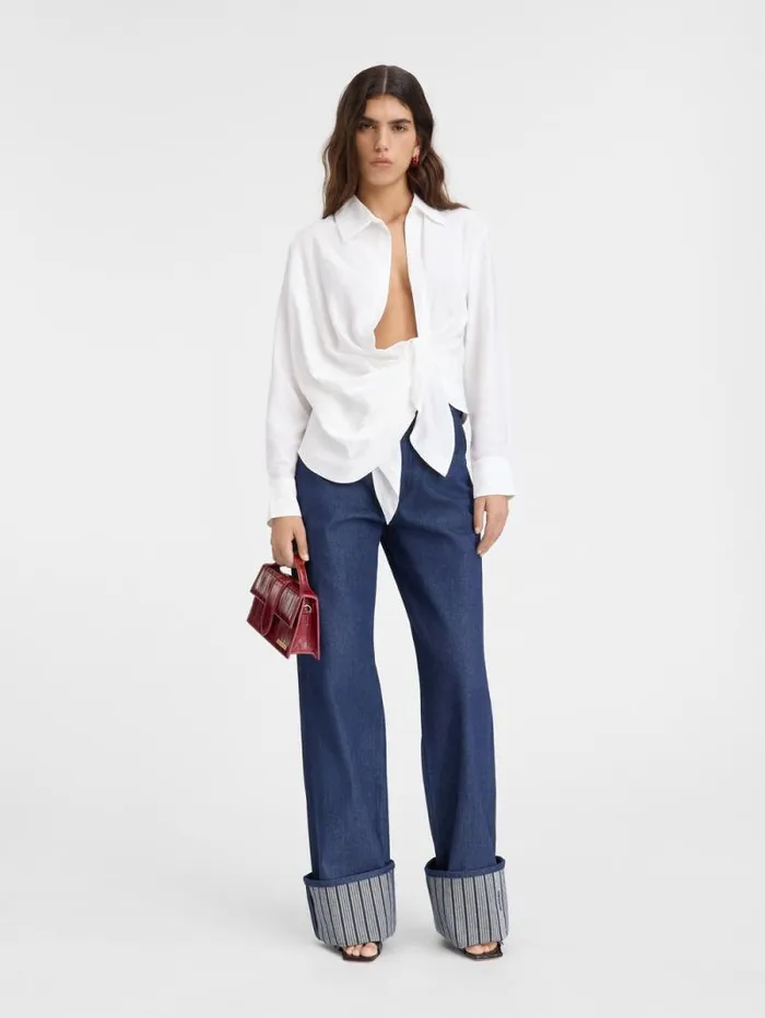 JACQUEMUS The Bahia Shirt White Women Tops and Shirts