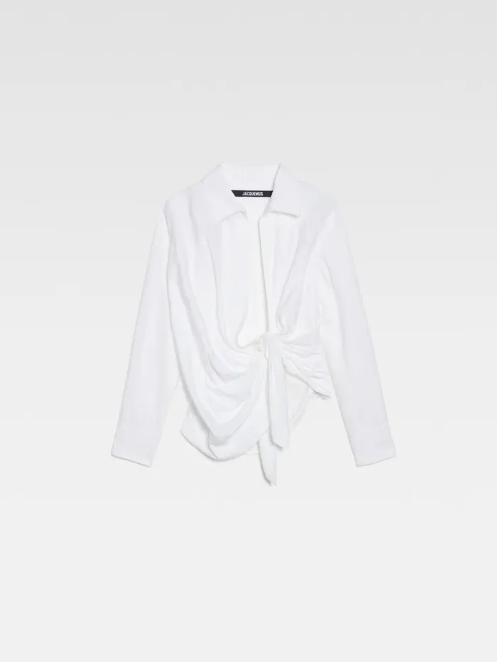 JACQUEMUS The Bahia Shirt White Women Tops and Shirts