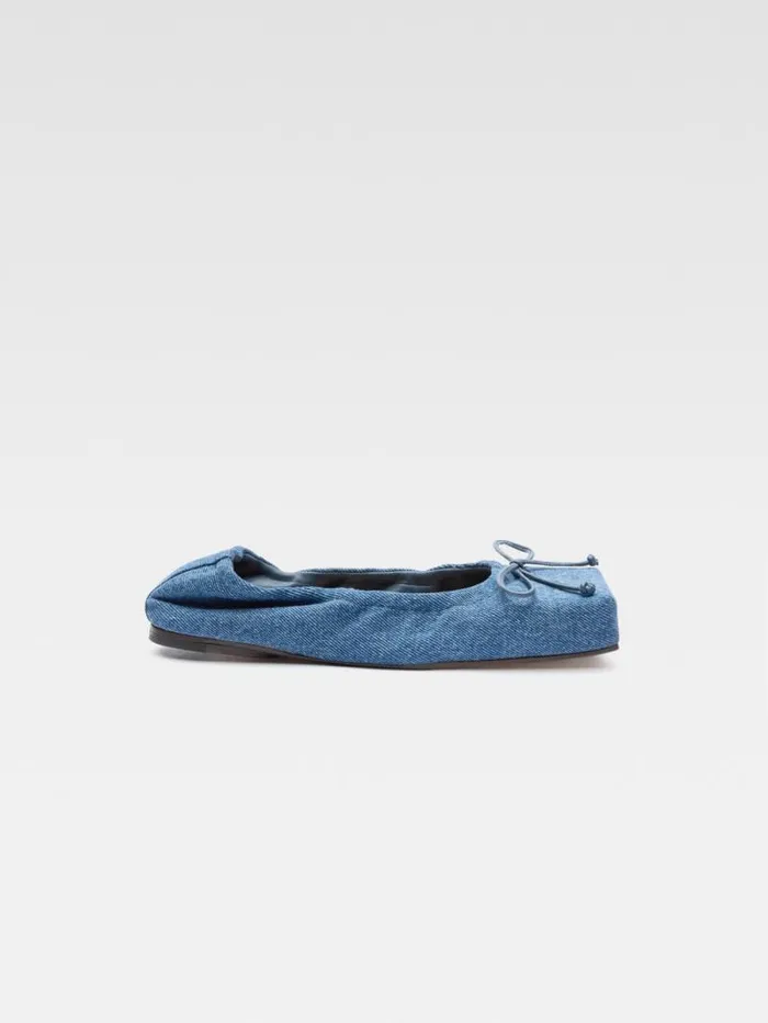 JACQUEMUS The Ballet Flats Blue Women Shoes