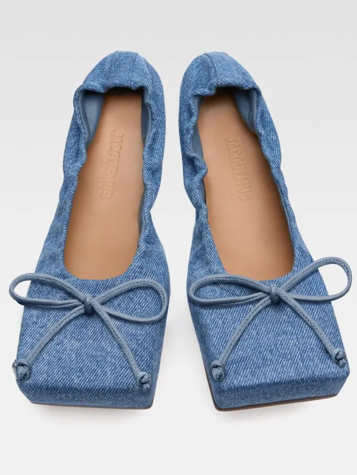 JACQUEMUS The Ballet Flats Blue Women Shoes JACQUEMUS The Ballet Flats Blue Women Shoes