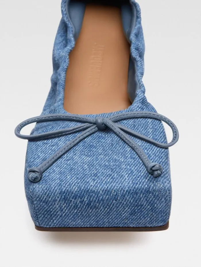 JACQUEMUS The Ballet Flats Blue Women Shoes JACQUEMUS The Ballet Flats Blue Women Shoes