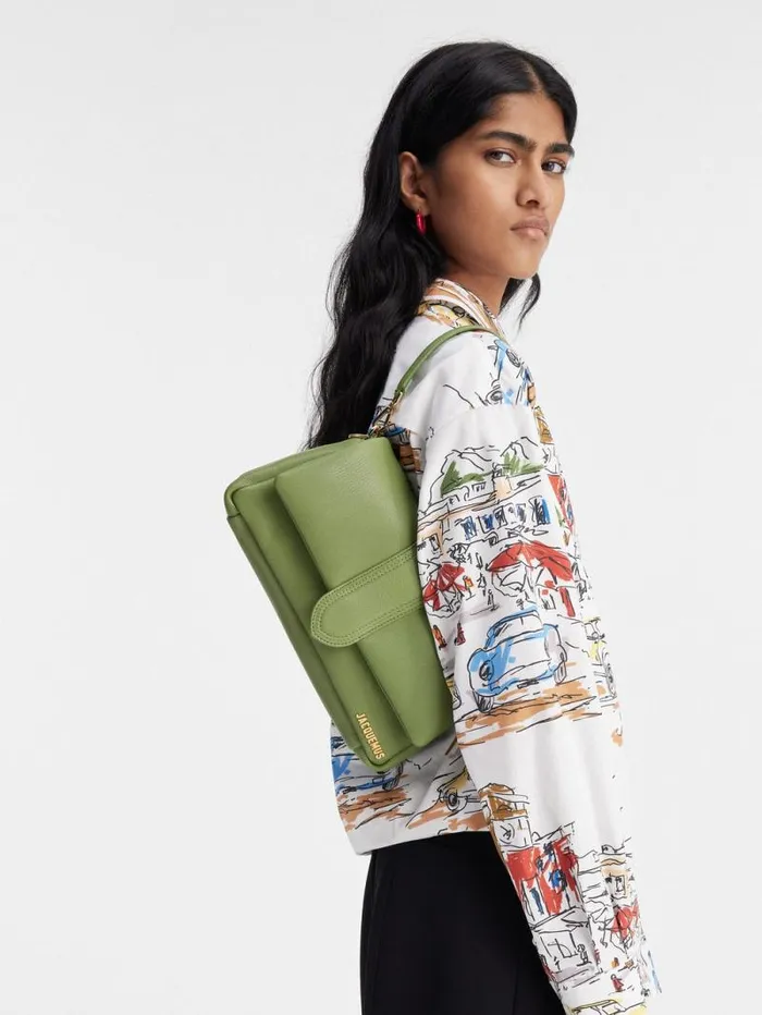 JACQUEMUS The Bambimou Green Women Crossbody and Handbags JACQUEMUS The Bambimou Green Women Crossbody and Handbags
