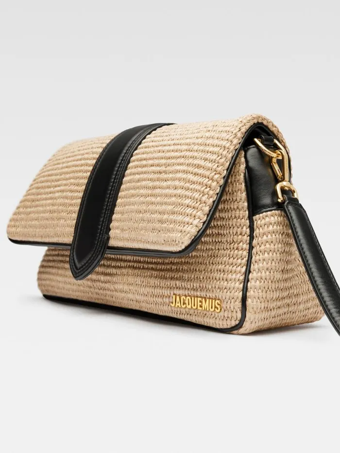 JACQUEMUS The Bambimou Ivoryblack Women Crossbody and Handbags JACQUEMUS The Bambimou Ivoryblack Women Crossbody and Handbags