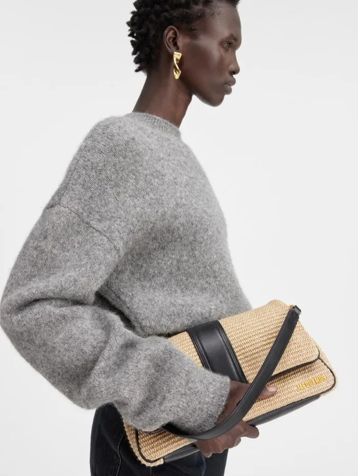 JACQUEMUS The Bambimou Ivoryblack Women Crossbody and Handbags JACQUEMUS The Bambimou Ivoryblack Women Crossbody and Handbags