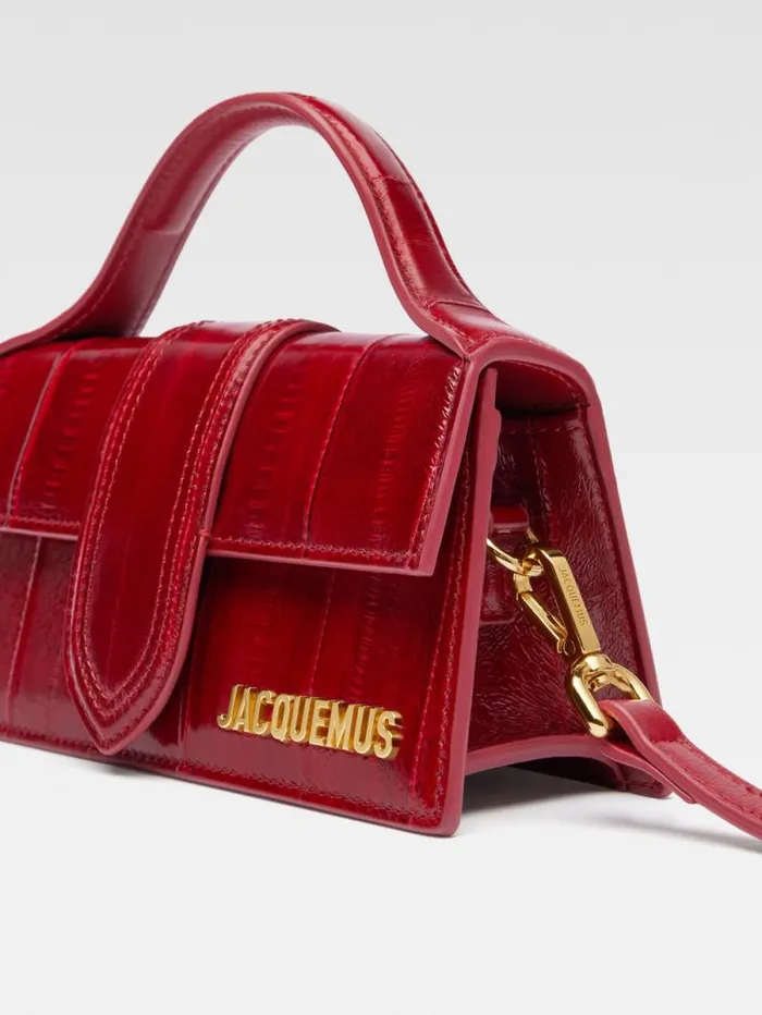 JACQUEMUS The Bambino Dark Red Women Crossbody and Handbags JACQUEMUS The Bambino Dark Red Women Crossbody and Handbags
