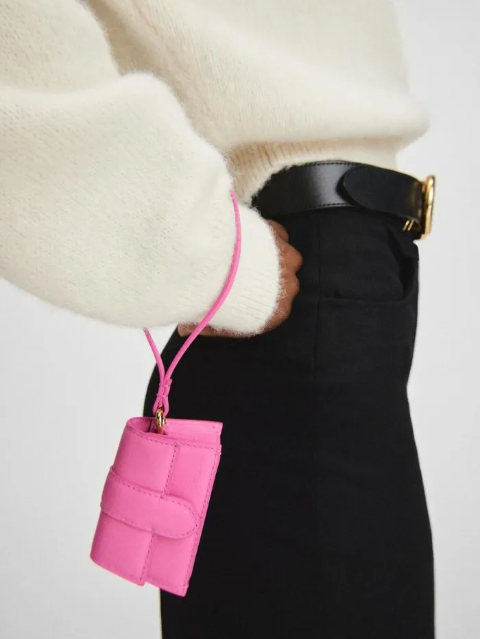 JACQUEMUS The Bambino Flap Case Neon Pink WomenMen Small Leather Goods JACQUEMUS The Bambino Flap Case Neon Pink WomenMen Small Leather Goods