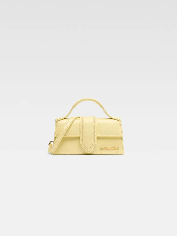 JACQUEMUS The Bambino Pale Yellow Women Crossbody and Handbags
