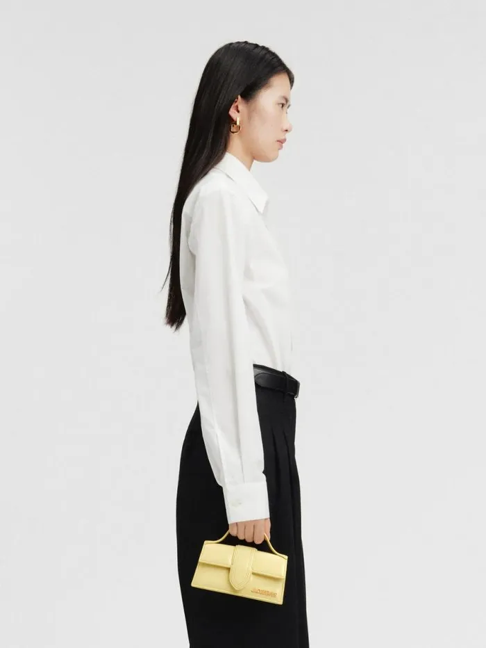 JACQUEMUS The Bambino Pale Yellow Women Crossbody and Handbags