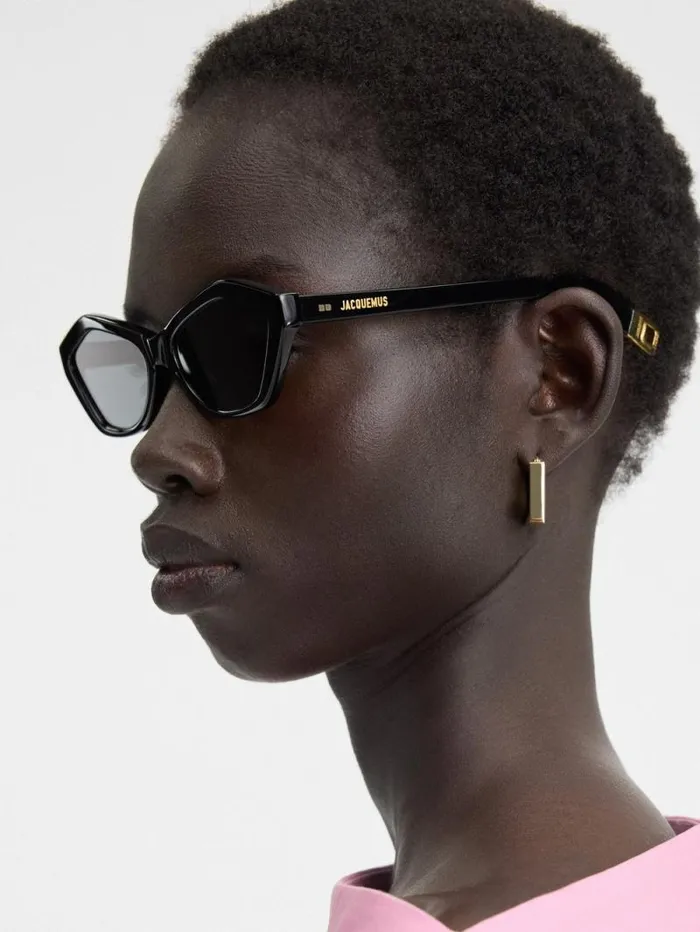 JACQUEMUS The Bambino Sunglasses Black WomenMen Sunglasses