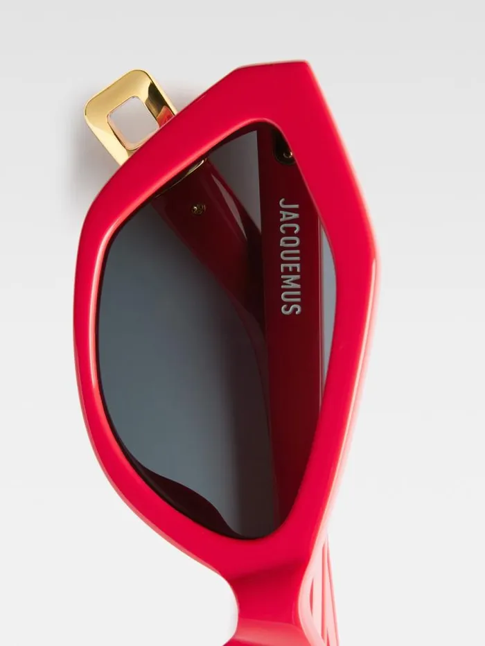 JACQUEMUS The Bambino Sunglasses Red WomenMen Sunglasses