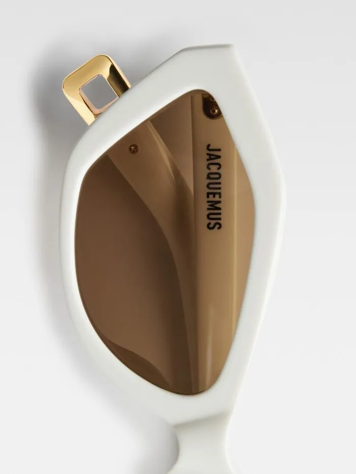 JACQUEMUS The Bambino Sunglasses White WomenMen Sunglasses