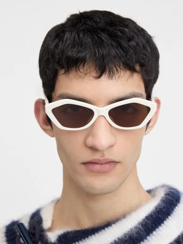 JACQUEMUS The Bambino Sunglasses White WomenMen Sunglasses