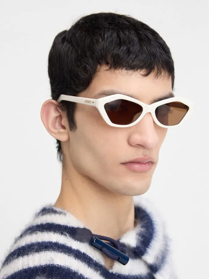 JACQUEMUS The Bambino Sunglasses White WomenMen Sunglasses