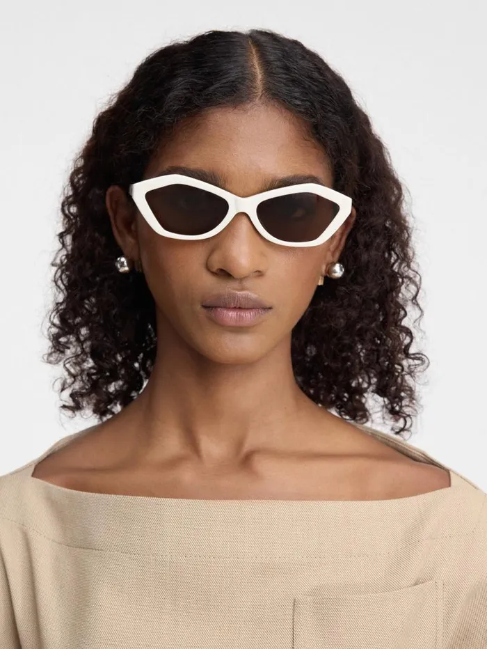 JACQUEMUS The Bambino Sunglasses White WomenMen Sunglasses