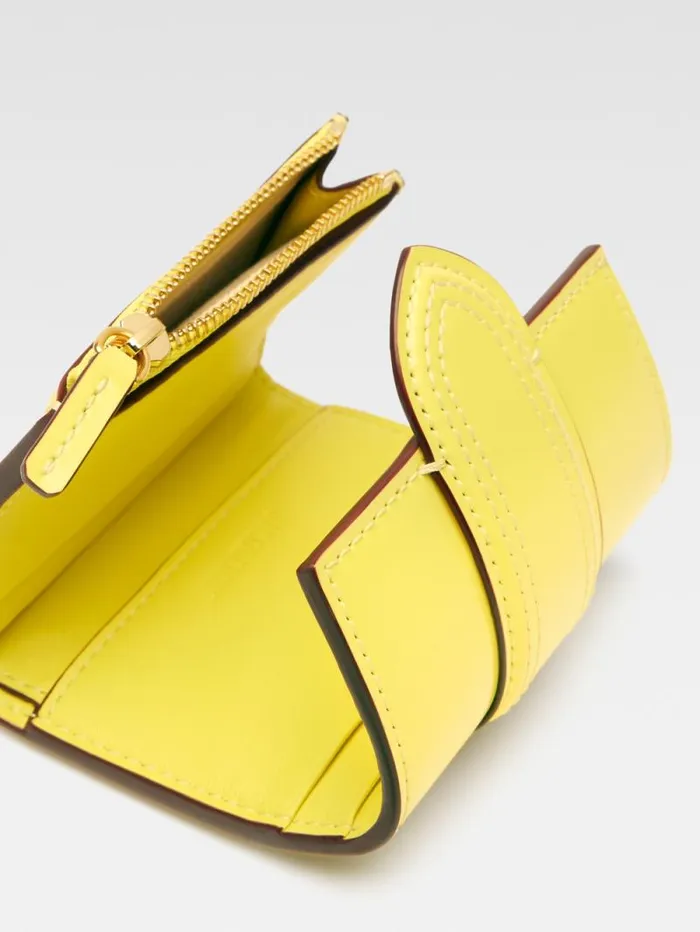 JACQUEMUS The Bambino Wallet Yellow WomenMen Small Leather Goods