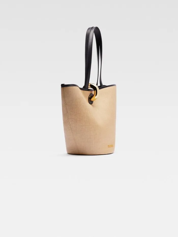 JACQUEMUS The Bambola Ivoryblack Women Shoulder Bags JACQUEMUS The Bambola Ivoryblack Women Shoulder Bags