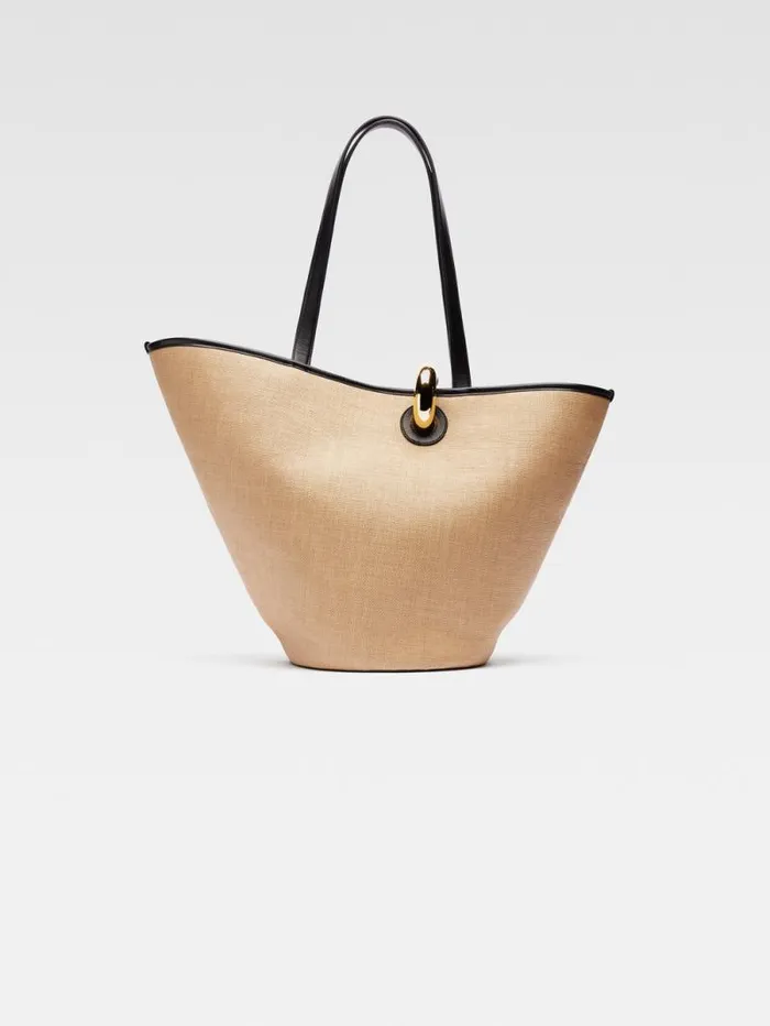 JACQUEMUS The Bambola Ivoryblack Women Shoulder Bags JACQUEMUS The Bambola Ivoryblack Women Shoulder Bags