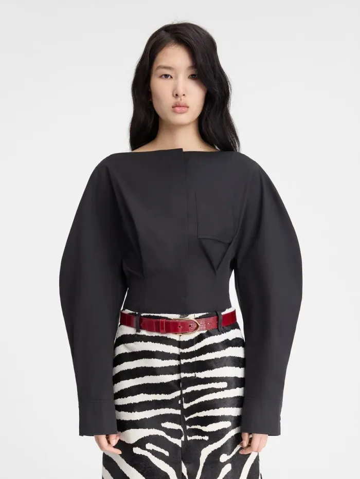 JACQUEMUS The Barco Shirt Black Women Tops and Shirts