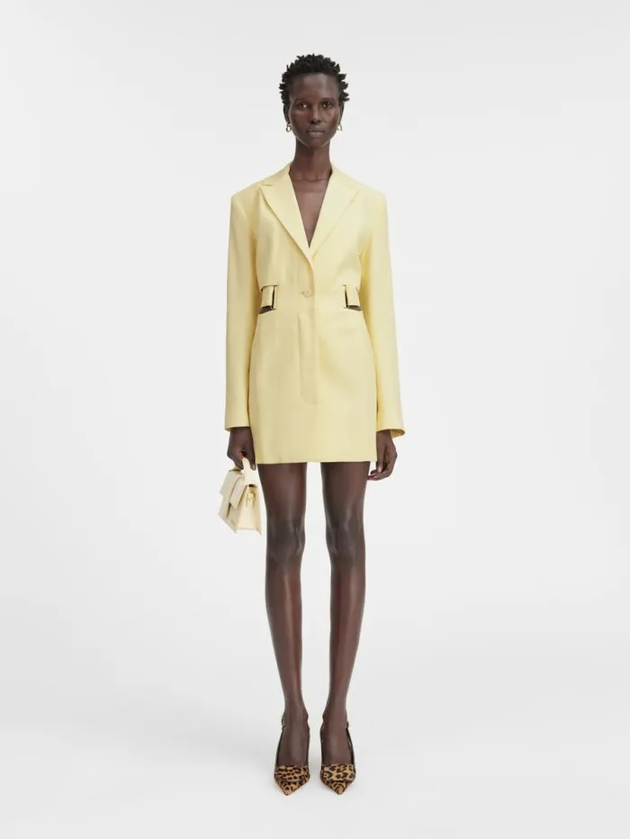 JACQUEMUS The Bari Dress Pale Yellow Women Dresses and Skirts