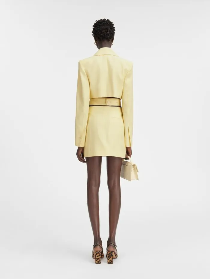 JACQUEMUS The Bari Dress Pale Yellow Women Dresses and Skirts JACQUEMUS The Bari Dress Pale Yellow Women Dresses and Skirts