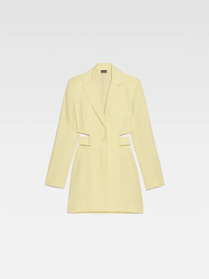 JACQUEMUS The Bari Dress Pale Yellow Women Dresses and Skirts JACQUEMUS The Bari Dress Pale Yellow Women Dresses and Skirts