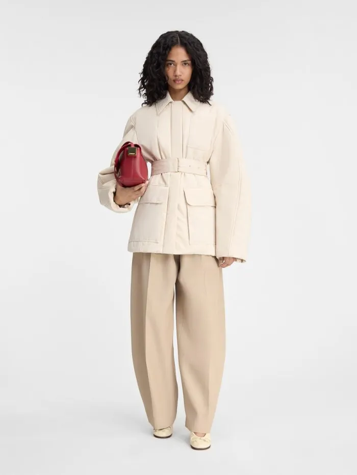 JACQUEMUS The Bari Jacket Beige Women Coats and Jackets
