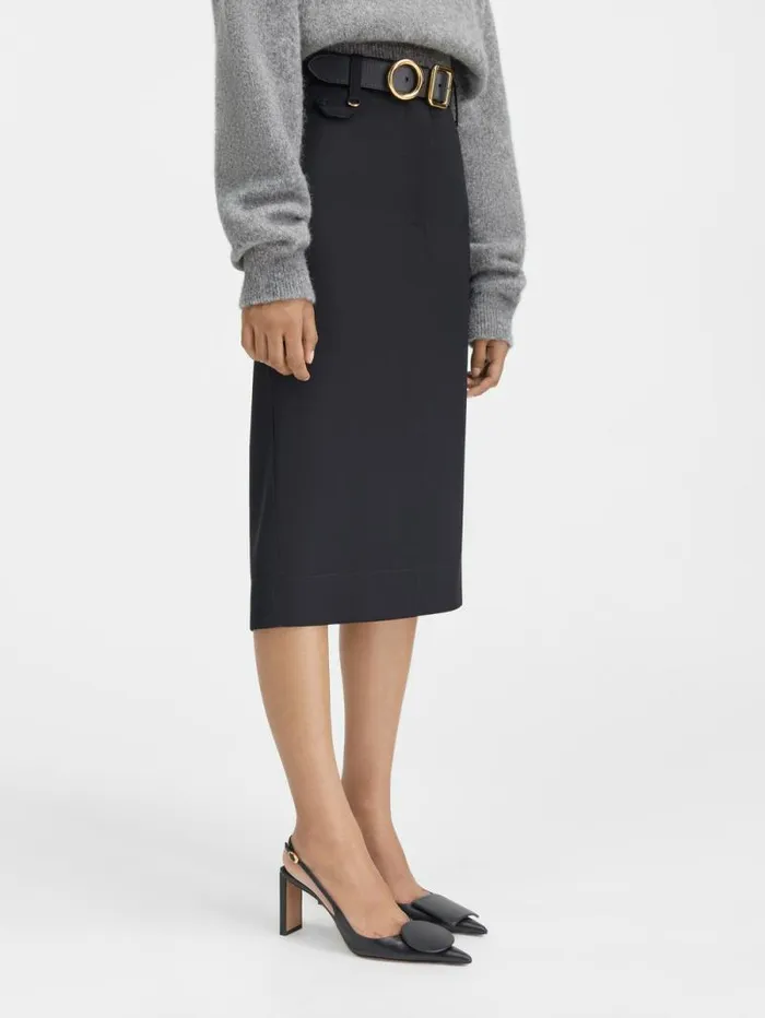 JACQUEMUS The Bari Midi Skirt Black Women Dresses and Skirts JACQUEMUS The Bari Midi Skirt Black Women Dresses and Skirts