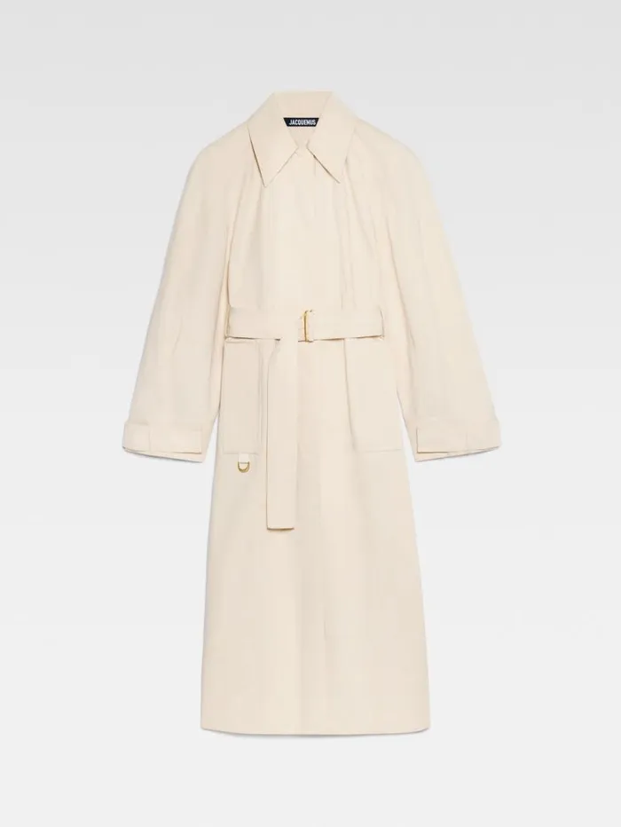 JACQUEMUS The Bari Trench Coat Beige Women Coats and Jackets JACQUEMUS The Bari Trench Coat Beige Women Coats and Jackets