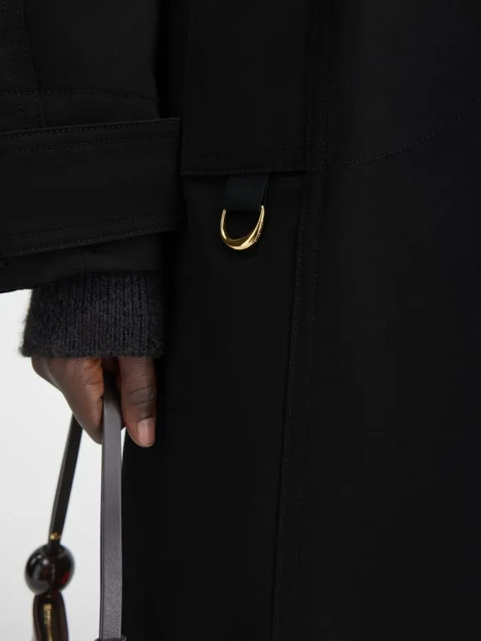 JACQUEMUS The Bari Trench Coat Black Women Coats and Jackets JACQUEMUS The Bari Trench Coat Black Women Coats and Jackets