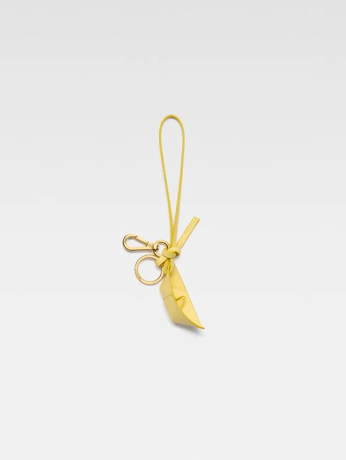 JACQUEMUS The Bateau Keychain Light Yellow WomenMen Small Leather Goods