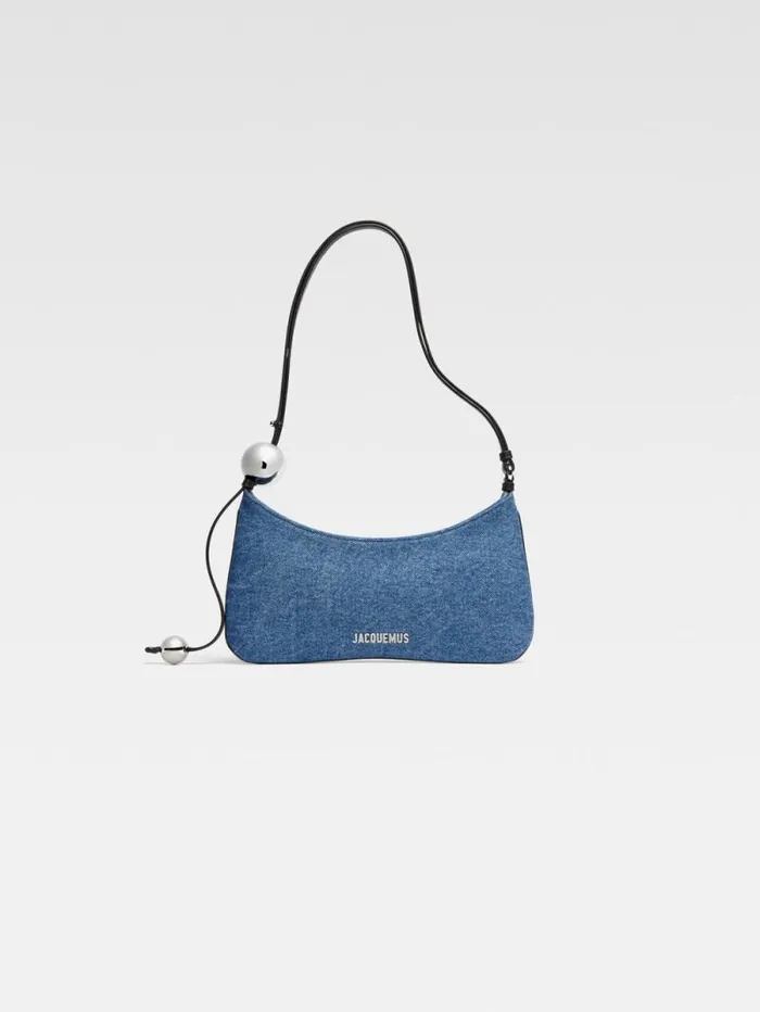 JACQUEMUS The Bisou Perle Blue Women Shoulder Bags