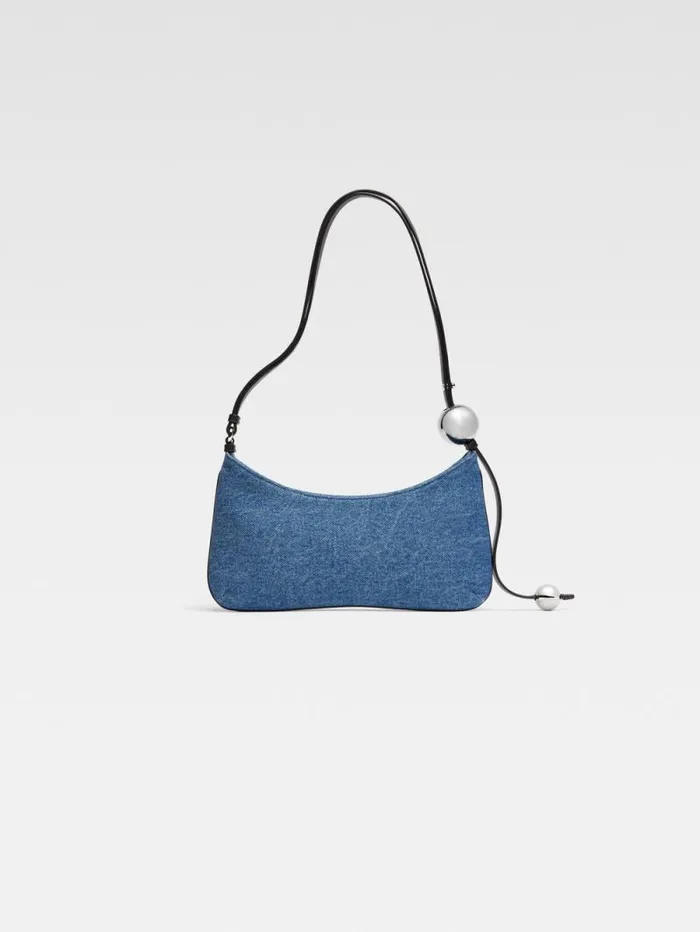 JACQUEMUS The Bisou Perle Blue Women Shoulder Bags JACQUEMUS The Bisou Perle Blue Women Shoulder Bags