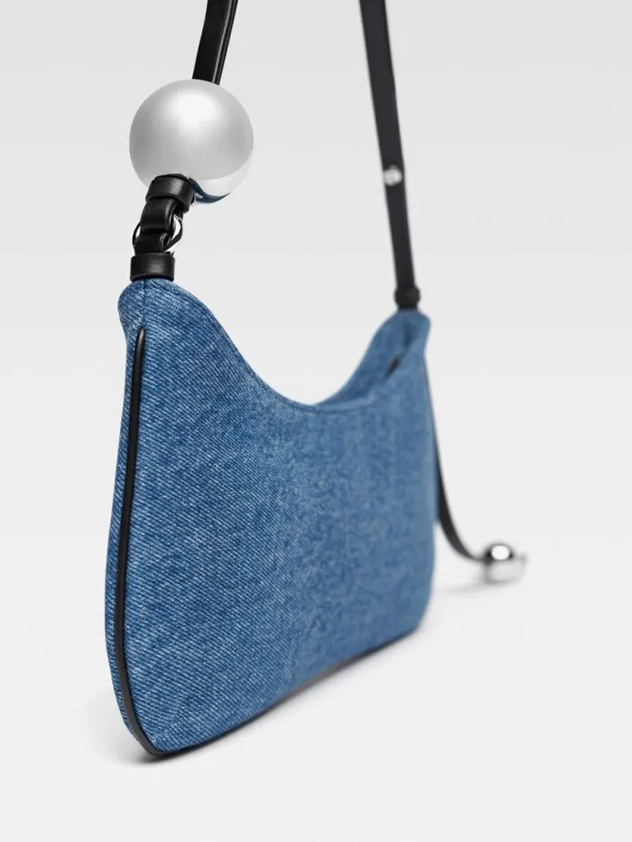 JACQUEMUS The Bisou Perle Blue Women Shoulder Bags JACQUEMUS The Bisou Perle Blue Women Shoulder Bags