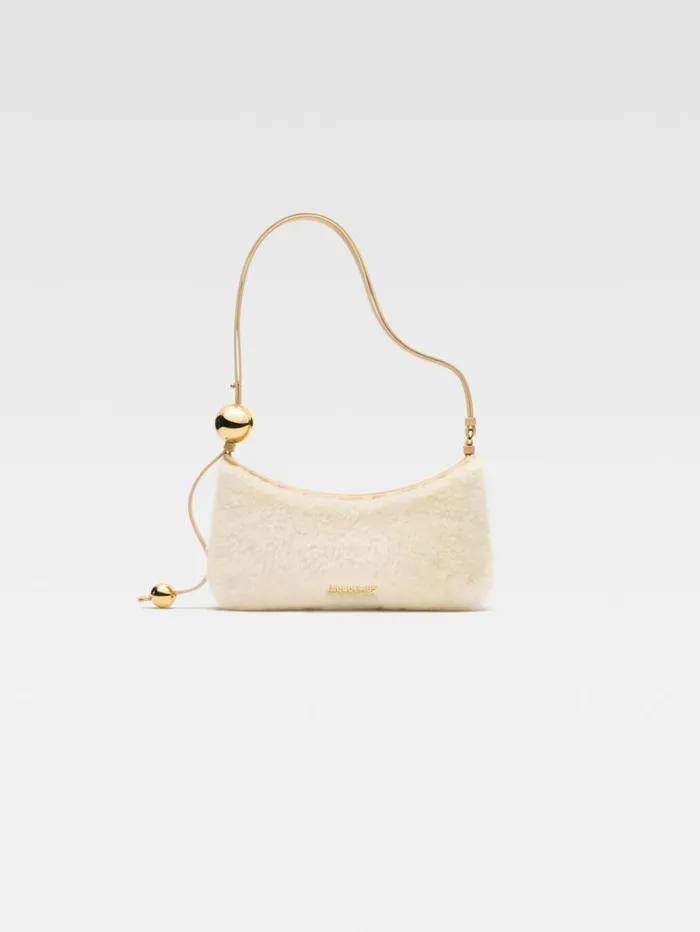 JACQUEMUS The Bisou Perle Offwhite Women Shoulder Bags