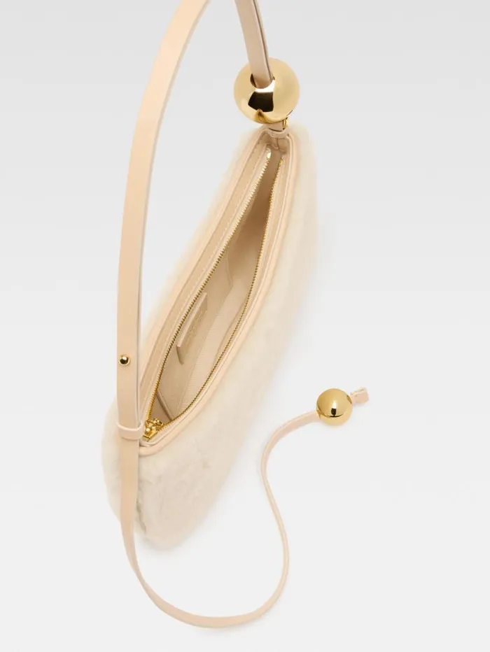 JACQUEMUS The Bisou Perle Offwhite Women Shoulder Bags JACQUEMUS The Bisou Perle Offwhite Women Shoulder Bags