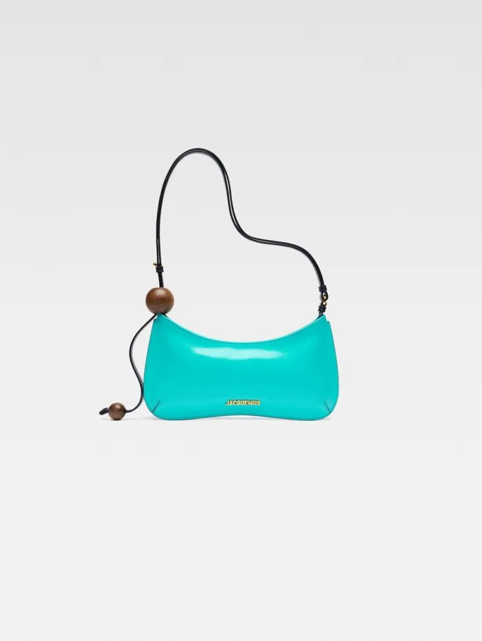 JACQUEMUS The Bisou Perle Turquoise Women Shoulder Bags