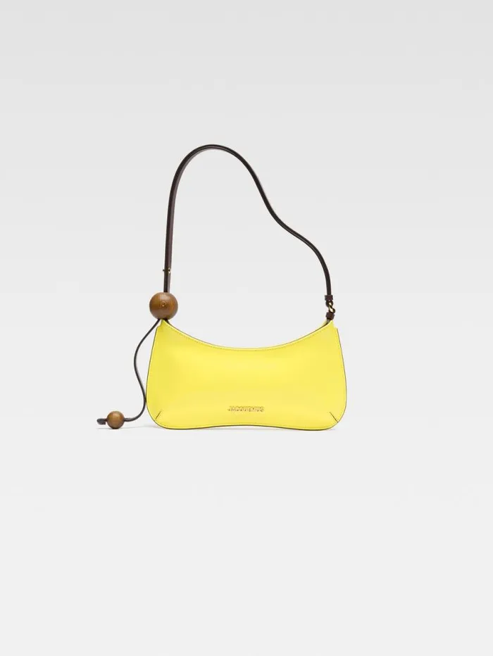 JACQUEMUS The Bisou Perle Yellow Women Shoulder Bags