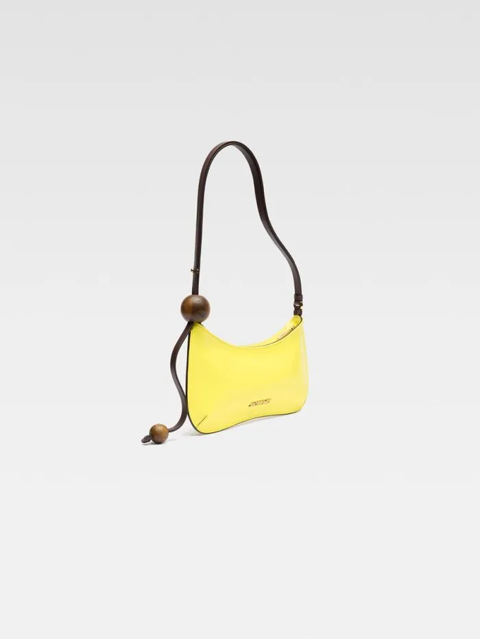 JACQUEMUS The Bisou Perle Yellow Women Shoulder Bags JACQUEMUS The Bisou Perle Yellow Women Shoulder Bags
