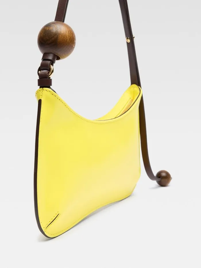 JACQUEMUS The Bisou Perle Yellow Women Shoulder Bags JACQUEMUS The Bisou Perle Yellow Women Shoulder Bags