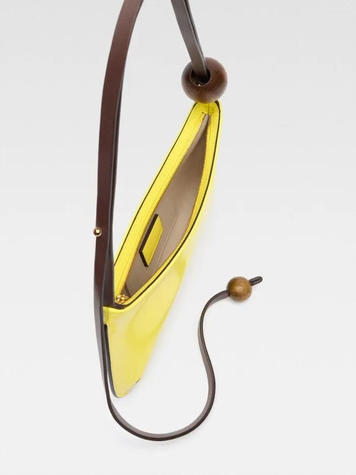 JACQUEMUS The Bisou Perle Yellow Women Shoulder Bags JACQUEMUS The Bisou Perle Yellow Women Shoulder Bags
