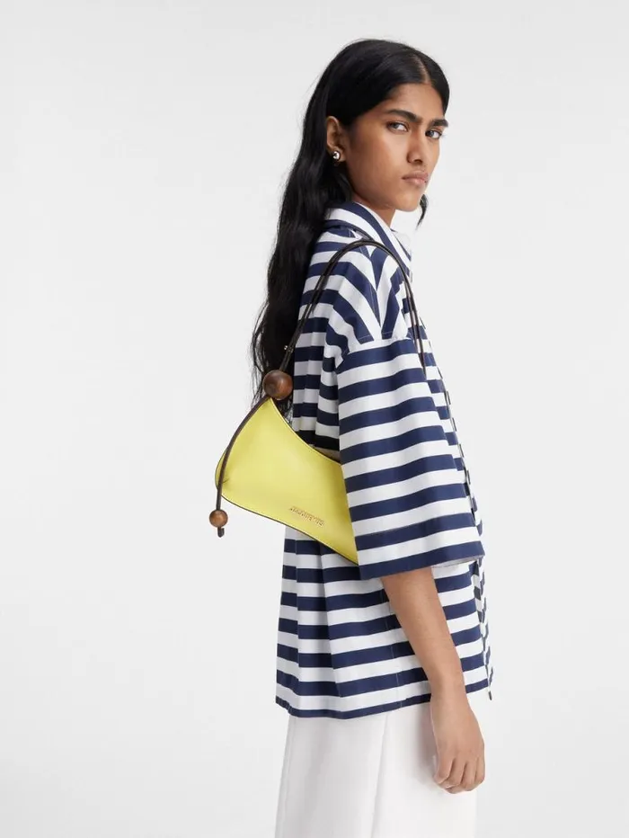 JACQUEMUS The Bisou Perle Yellow Women Shoulder Bags JACQUEMUS The Bisou Perle Yellow Women Shoulder Bags