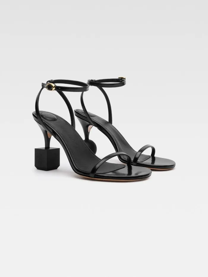 JACQUEMUS The Bisou Sandals Black Women Shoes JACQUEMUS The Bisou Sandals Black Women Shoes