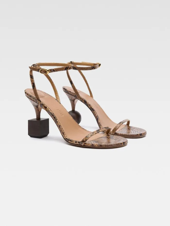 JACQUEMUS The Bisou Sandals Light Brown Women Shoes JACQUEMUS The Bisou Sandals Light Brown Women Shoes