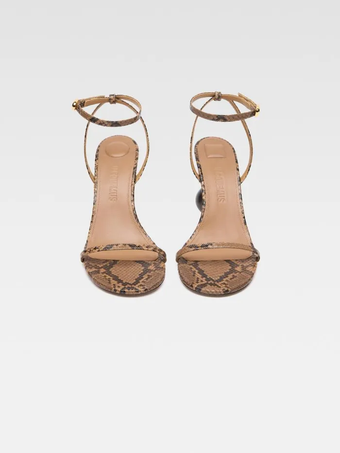 JACQUEMUS The Bisou Sandals Light Brown Women Shoes JACQUEMUS The Bisou Sandals Light Brown Women Shoes
