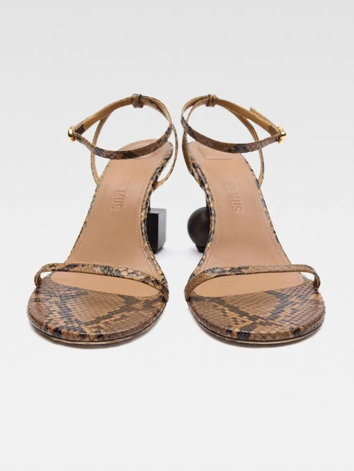 JACQUEMUS The Bisou Sandals Light Brown Women Shoes JACQUEMUS The Bisou Sandals Light Brown Women Shoes