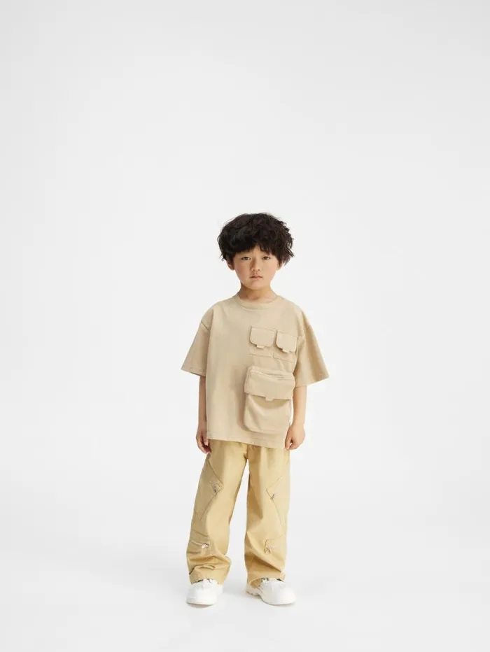 JACQUEMUS The Bolso Kids039 Tshirt Dark Beige WomenMen Tops